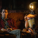 Dylan O’Brien and a robot in Love And Monsters